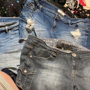 3 pairs of Torrid size 20 Jean shorts